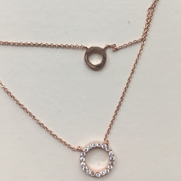 Rose Gold Double Chain Necklace - Picture 3 of 5